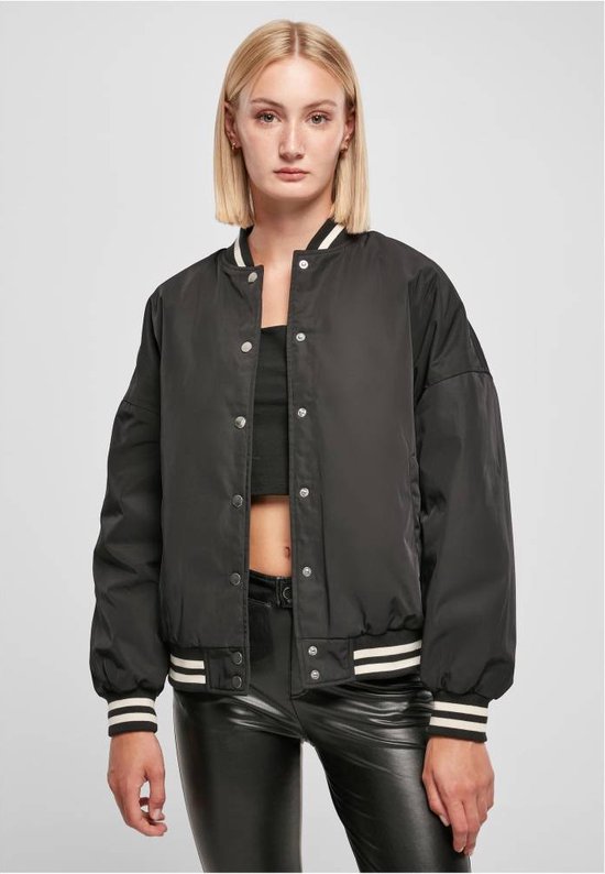 Urban Classics - Oversized Recycled College jacket - M - Zwart