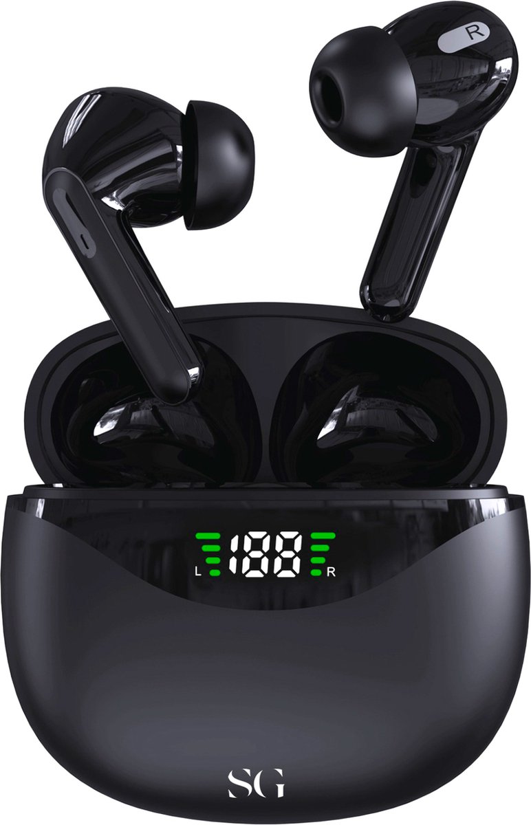 Smartgoodz - Bluetooth Oordoppen - Draadloze Oordopjes - Oortjes - Geschikt voor Apple en Android - Earbuds - Draadloos - Zwart