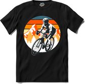 Wielrennen Fiets | Mountainbike sport kleding - T-Shirt - Unisex - Zwart - Maat L