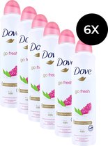 Dove Go Fresh Déodorant Spray Grenade Et Verveine Citronnée - 6 x 250 ml