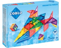 Coblo - Magnetic Tiles – Classic 60 stuks – Magnetische Tegels – Montesorri Speelgoed - Magnetisch speelgoed – Vanaf 3 jaar