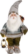 Père Noël avec lanterne lumineuse - 62 cm