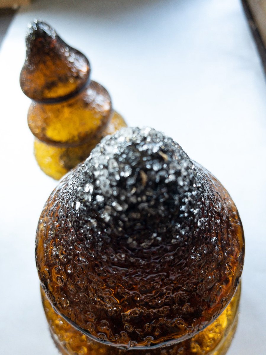 Light&Living Kerstboom 2st bruin met sugar top koper voet LED