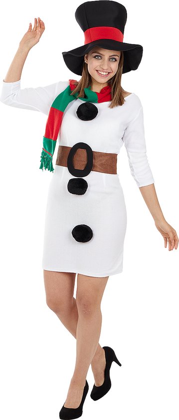 FUNIDELIA Sneeuwpop Kostuum Voor voor vrouwen - Maat: S - Wit
