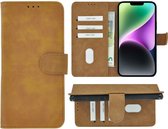 Étui MoDo pour iPhone 14 - Étui livre en similicuir - Marron
