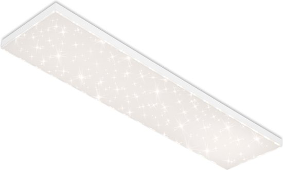 Briloner Verlichting - LED-paneel, plafondlamp dimbaar, plafondlamp met lichtrand, sterrendecoratie, incl. afstandsbediening, kleurtemperatuurregeling, 38 Watt, 3.800 lumen, wit