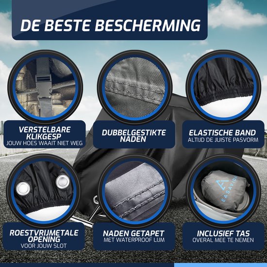 Easavida Fietshoes voor 1/2 fietsen - Fietsbeschermhoes - Waterdicht - 200 x 85 x 110 cm - Inclusief Opbergtas van Easavida — afbeelding 5