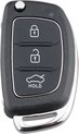 Hyundai klapsleutel | sleutelbehuizing | 3-knops | Chroom | Luxe sleutel |