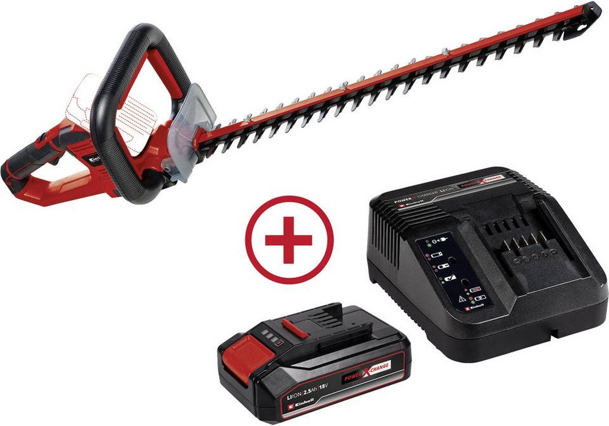 Einhell GE-CH 18/60 Li + 2,5 Ah Starter-Kit Heggenschaar Accu Incl. accu, Incl. oplader 18 V Li-ion 670 mm