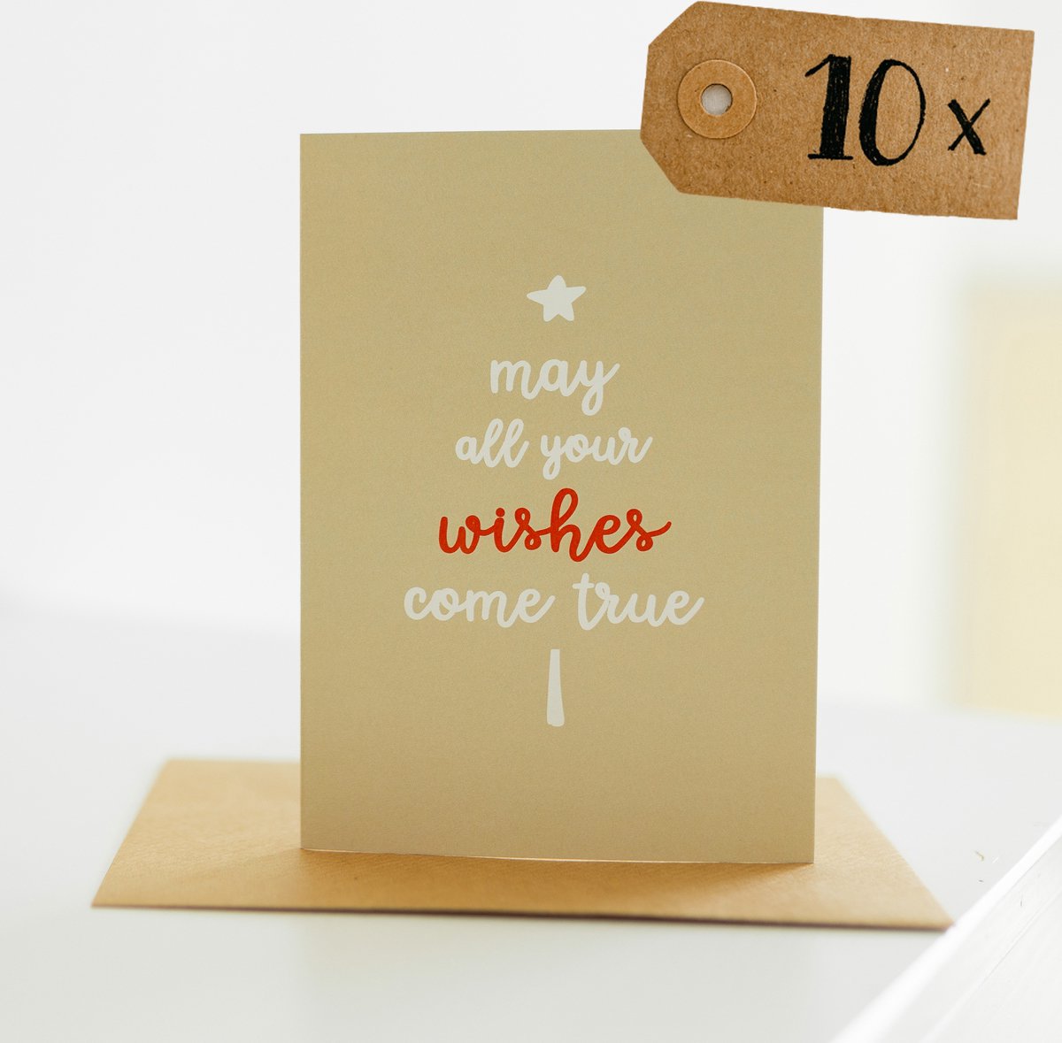10x hippe kerstkaarten (A6 formaat) - kerst kaarten om te versturen - kaartenset - kaartjes blanco - kaartjes met tekst - luxe kerstkaarten - feestdagenkaarten - kerstkaart - wenskaarten