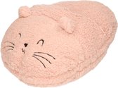 Grote voetenwarmer slof muis oud roze one size 30 x 27 cm - Dierensloffen/dierenpantoffels