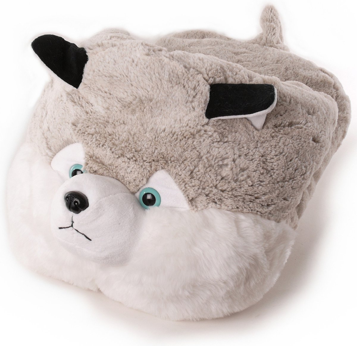 Goedkoopste Grote husky hond voetenwarmer slof voor kinderen/dames - Honden dierensloffen/dierenpantoffels voor jongens/meisjes