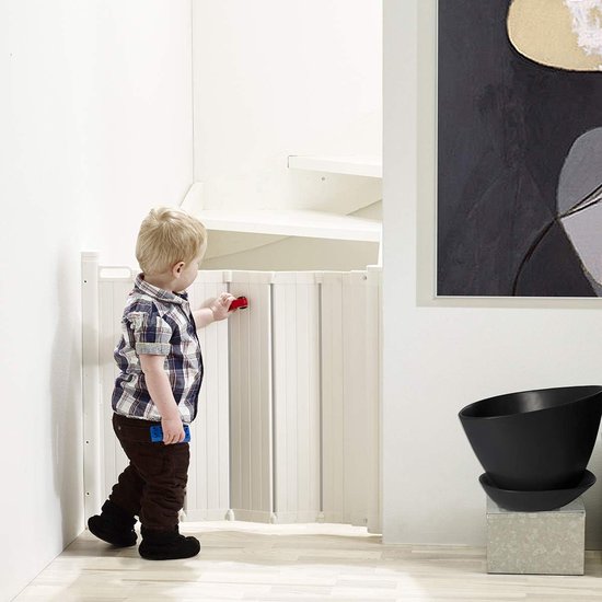 Traphek, uittrekbaar voor kinderen en baby's, 150 cm, zwarte huisdierenbarrière