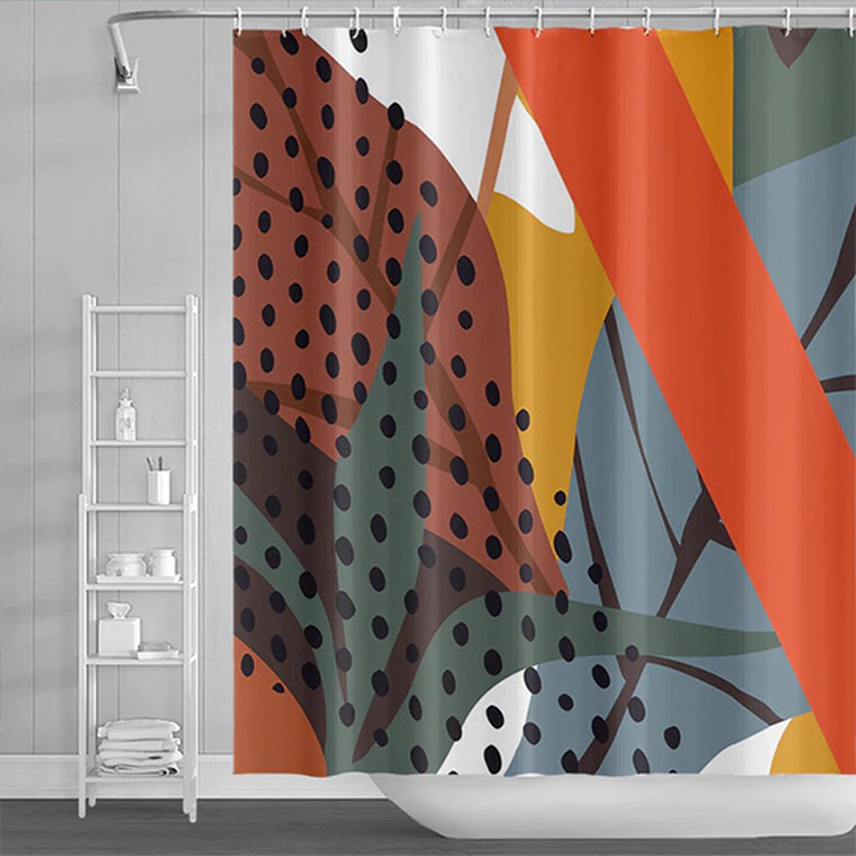 Douchegordijn Roos 150x180 cm - met ringen
