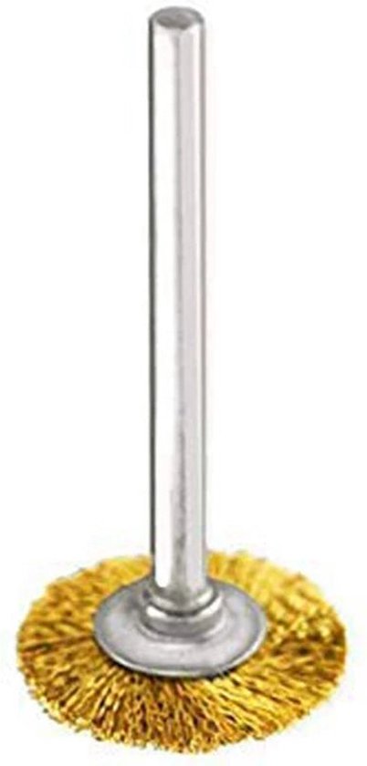 Industriële Diy Messing Draadborstel Lang Plastic Handvat Staaldraad Hand Kras M