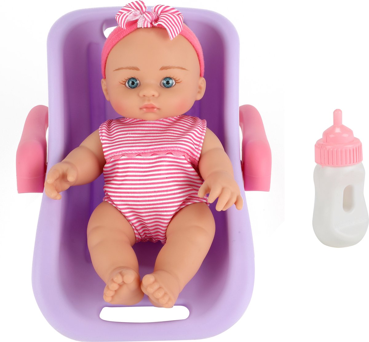Toi-toys - Mini Poupée Bébé Dans Chaise De Transport - 18 Cm à