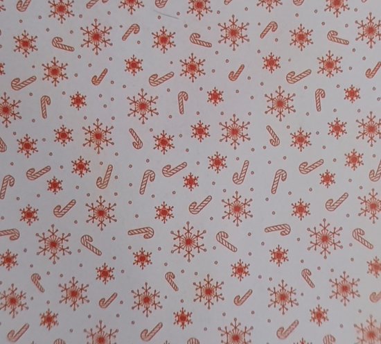 Kersttafelkleed wit met rode sneeuwvlokken 200x140 cm - stevig papieren tafelkleed voor Kerst en Nieuwjaar kerstkleed