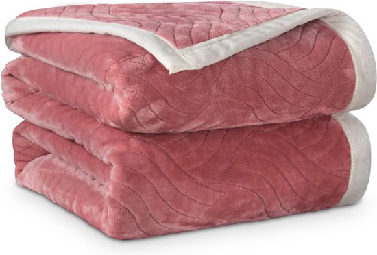 BDMFJY Winterquilt, dikke warme lam kasjmier deken winter, lamswol deken, zware dekens voor winter tweepersoonsbed, beddengoed fleece deken voor thuis slaapkamer, B, 200x230cm (4kg