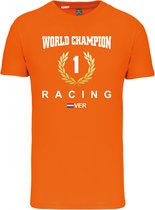 T-shirt krans World Champion 2022 | Max Verstappen / Red Bull Racing / Formule 1 Fan | Wereldkampioen | Oranje | maat M