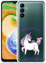 Hoesje geschikt voor Samsung Galaxy A04s Born to be a Unicorn