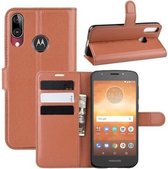 Motorola Moto E5 Play Hoesje Met Pasjeshouder Bookcase Bruin