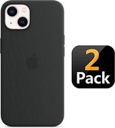 iPhone 13 Hoesje Siliconen TPU Zwart 2x