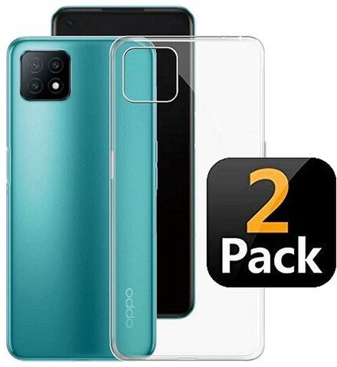 Oppo A73 5G Hoesje Siliconen TPU Transparant 2x