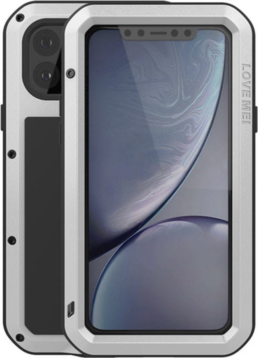 Apple iPhone 11 Pro Max hoes - Love Mei - Metalen extreme protection case - Zilver - GSM Hoes - Telefoonhoes Geschikt Voor: Apple iPhone 11 Pro Max