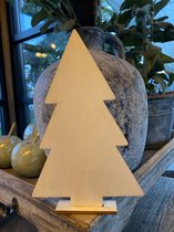 Creaties van Hier - kerstmis - kerstboompjes - set van 9 - 20 cm - hout