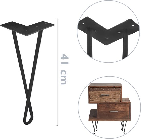 IPEA Model Tilt Set van 4 poten voor banken en meubels, met 4 poten van ijzer, modern en elegant design, kleur zilver, chroom, hoogte 110 mm