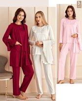 Dames PyjamaSet Thea  / bordeaux / maat XL