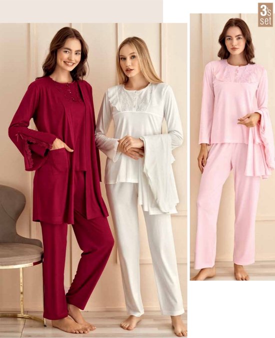 Ensemble pyjama femme Thea / bordeaux / taille XL