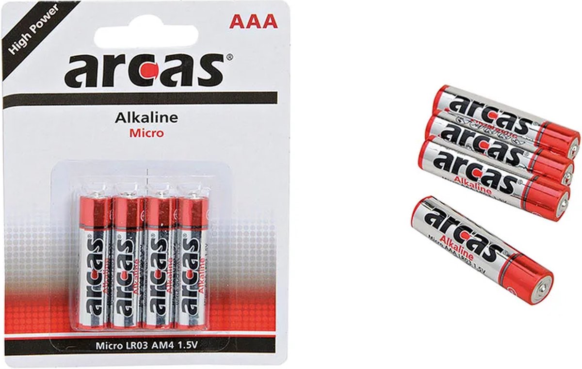Batterij Arcas Alkaline Micro AAA (4 st.)