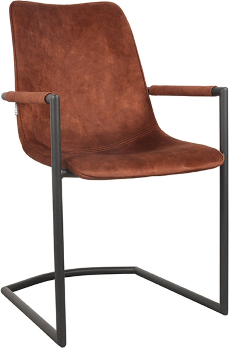 LABEL51 Bodi Eetkamerstoel - Bruin - Velours