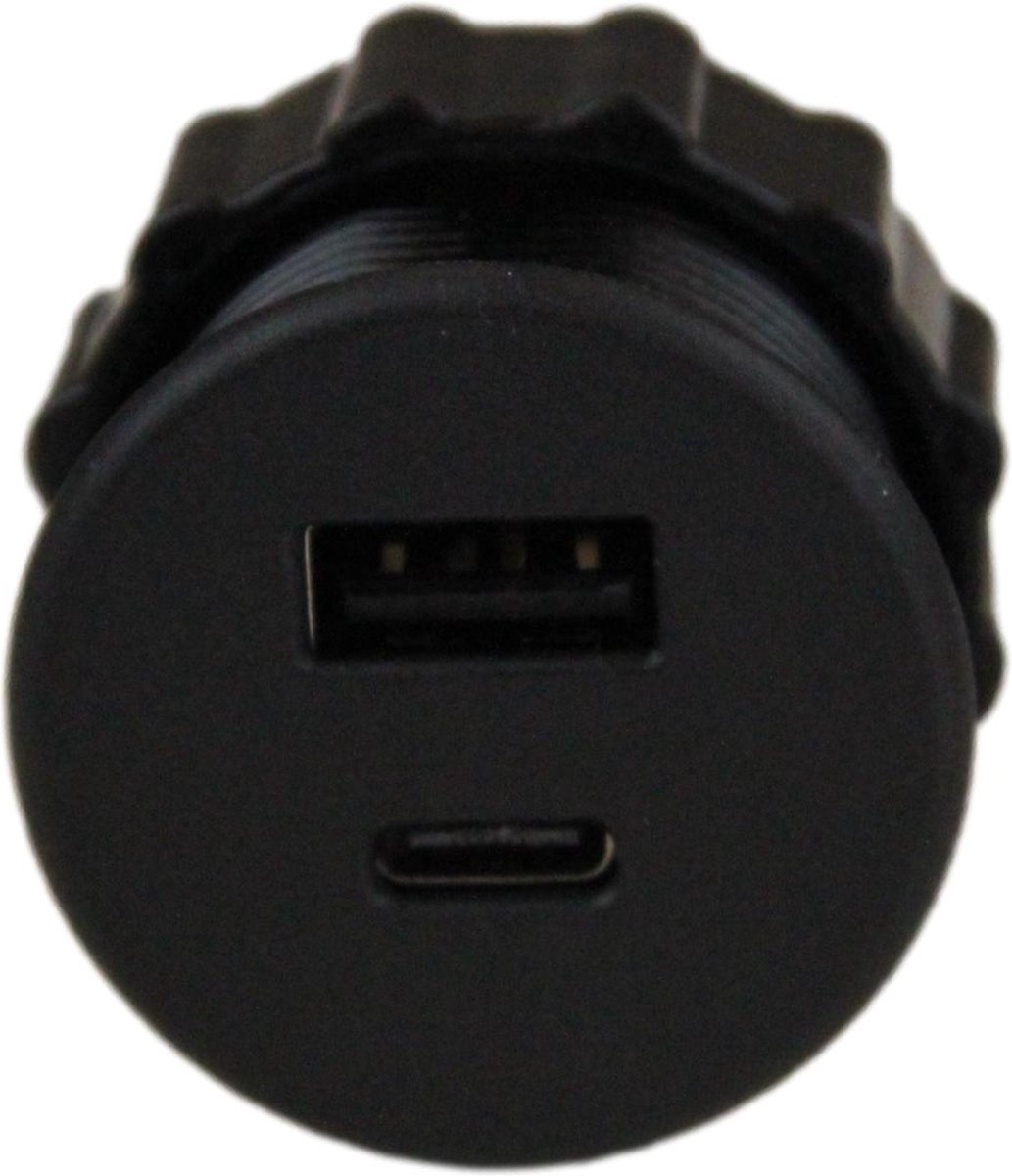 2 poorts USB oplaadpunt USB-A & USB-C