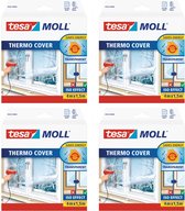 Tesa tesamoll thermo cover - film d'isolation de fenêtre - réduit la condensation - économise de l'énergie - 4 x 1,5 mètres - 4 pièces