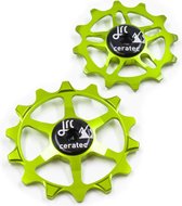 JRC-Components 14/12T Ceramic Jockey Wheels for SRAM Eagle Acid Green - Keramische derailleurwieltjes