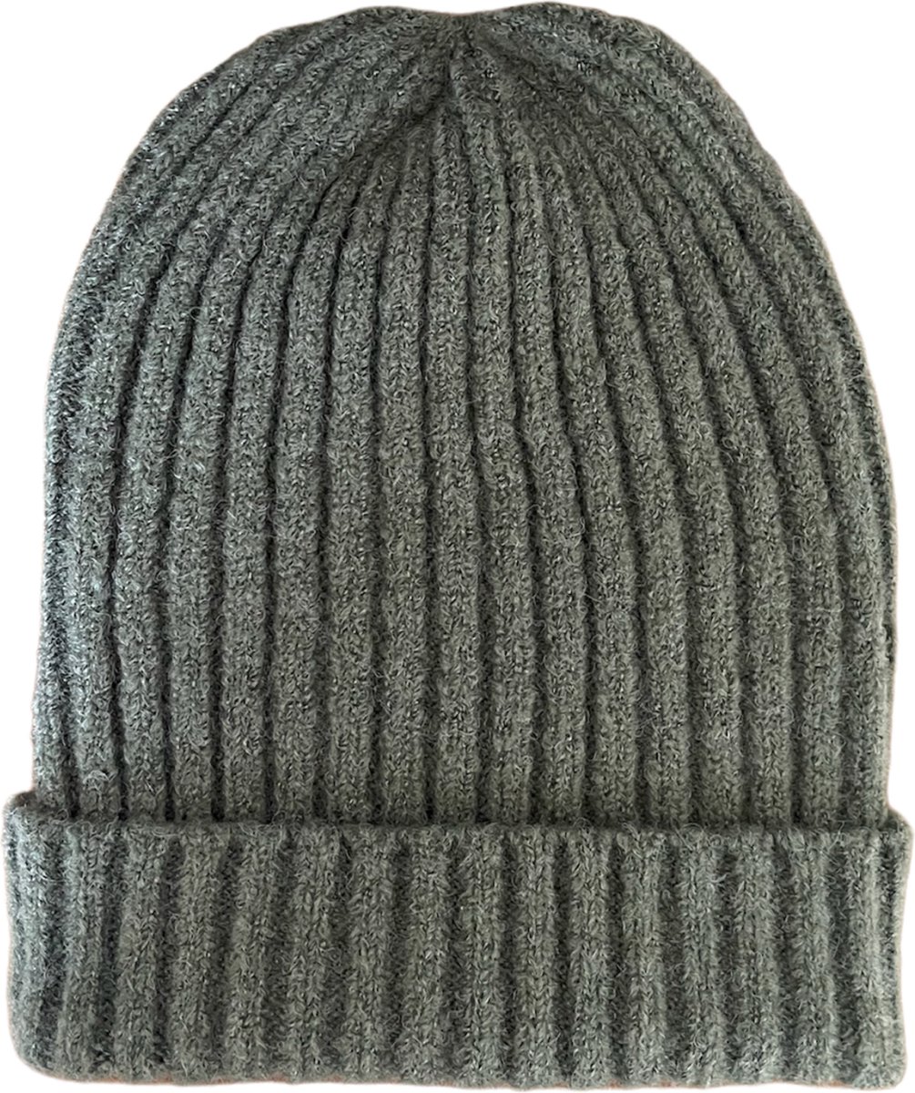 ASTRADAVI Beanie Hats - Muts - Warme Skimutsen Hoofddeksels - Trendy Winter Mutsen - Legergroen