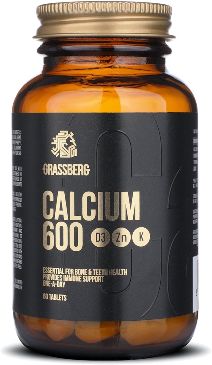 Calcium 600 D3+Zn+K (60 Tabs) Unflavoured