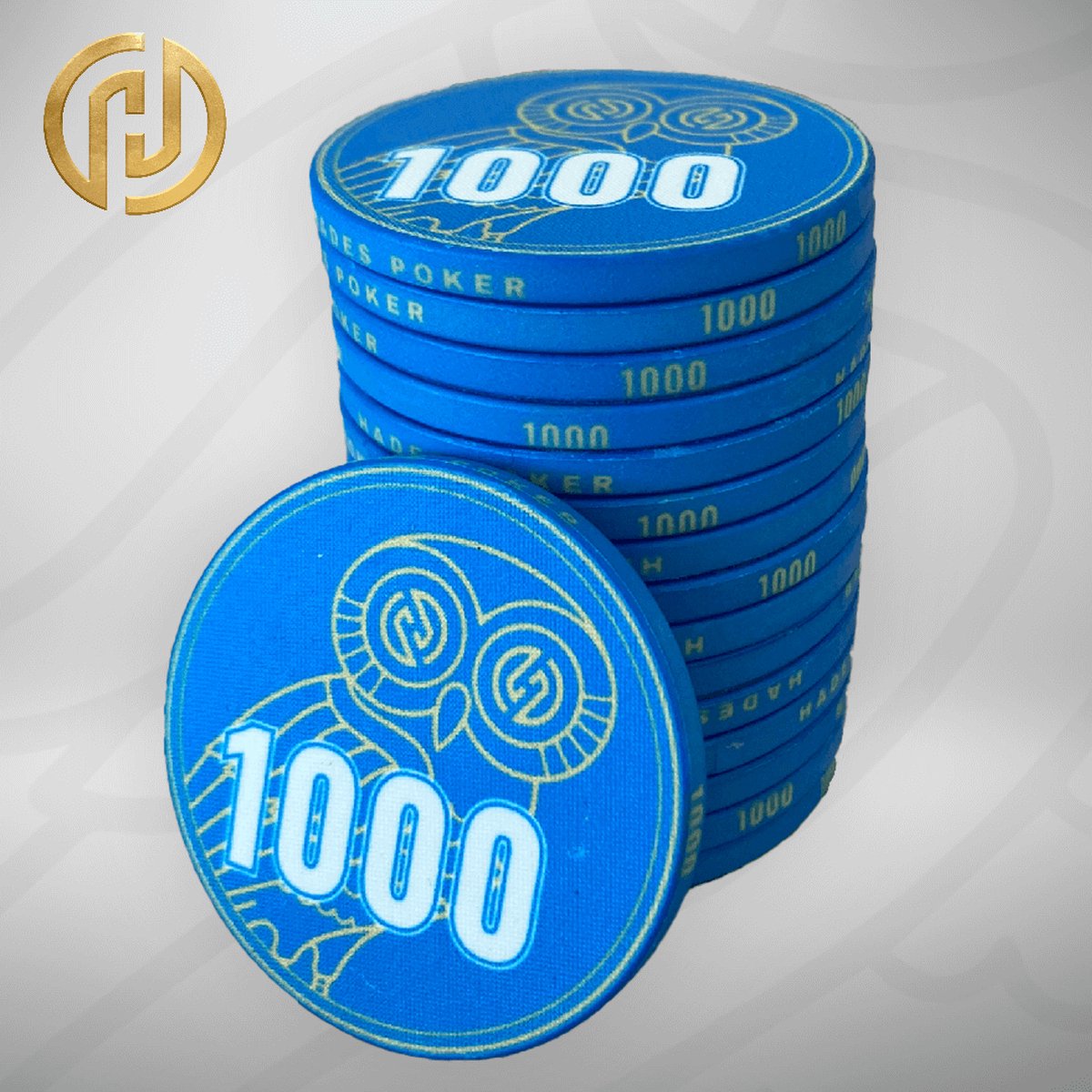 Hades MTT Deluxe Poker Chips 1000 lichtblauw (25 stuks) pokerchips