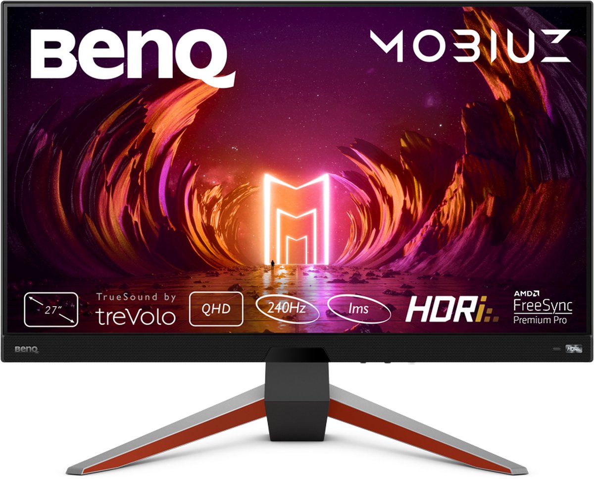 BenQ - Gaming Monitor 240hz - MOBIUZ EX270QM - 1440p Beeldscherm - IPS - 2K QHD - HDMI 2.1 - 27 inch