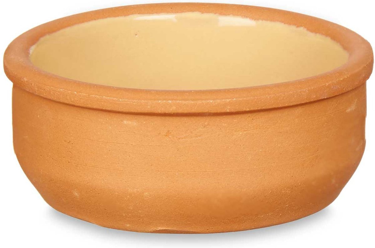 La Dehesa - Set 6x tapas/creme brulee schaaltjes terracotta/geel 8 cm