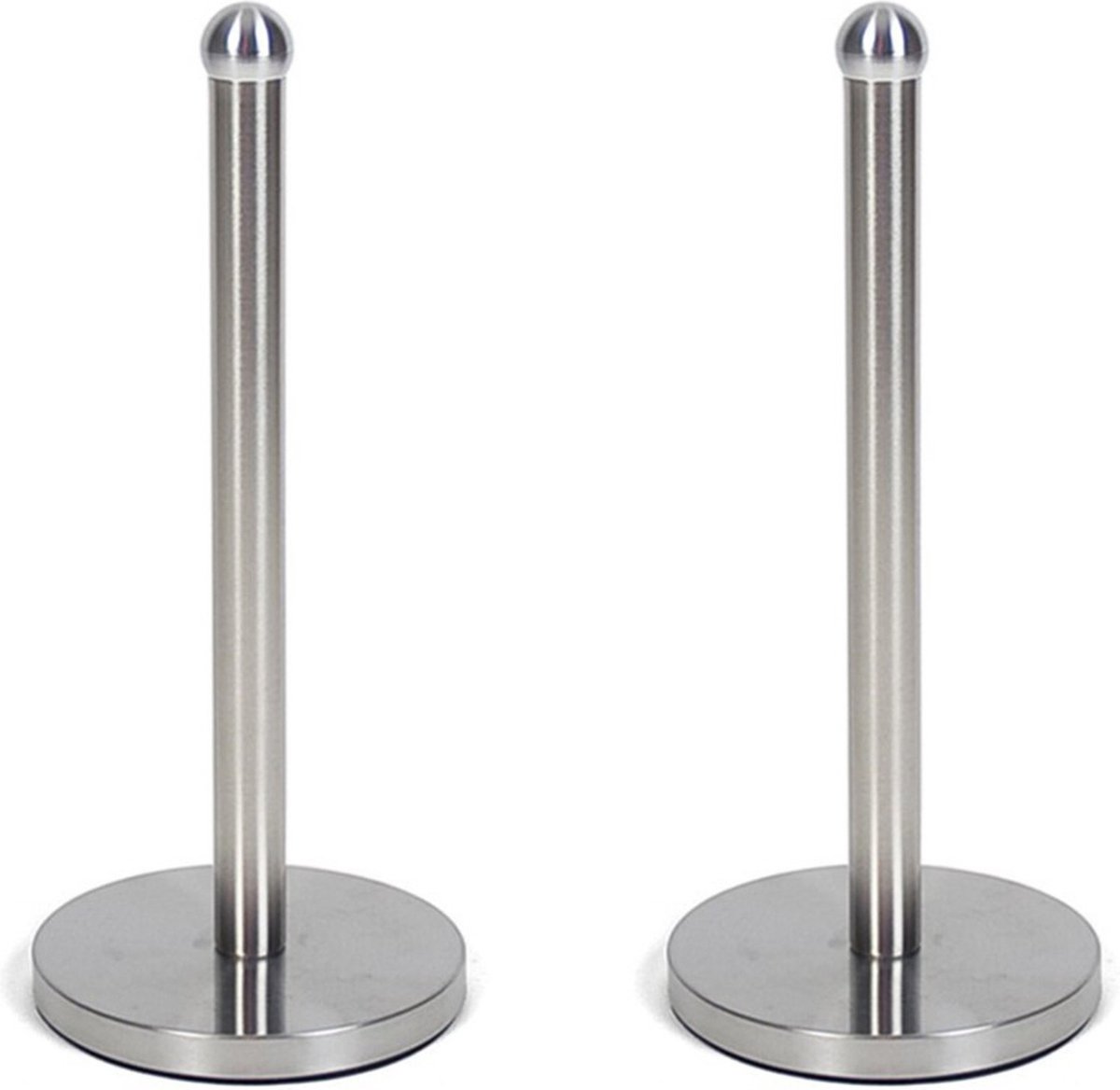 Gerim - 2x Keukenrollen houder rvs zilver kleurig 34 cm - luxe model