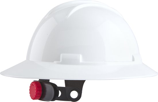 BBU SP-5000 Industrile Veiligheidshelm - Verstelbaar met draaiknop - Leren sweatband - Wit