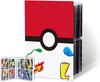 Afbeelding van het spelletje ZIGLA Verzamelmap Geschikt voor Pokémon - Verzamelalbum Voor 240 Kaarten - 4 Pocket - A5 Formaat - 50 Pagina's - Kaartenmap - Wit/rood
