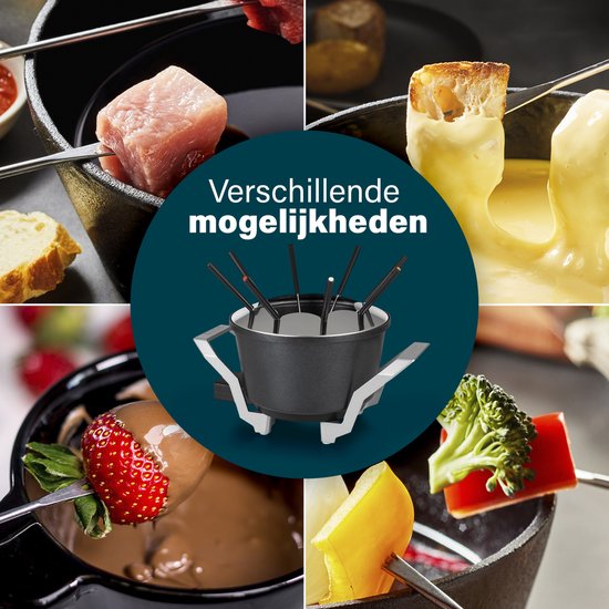 Princess Fonduepan 173100 - Elektrische fondueset - 8 personen - Geschikt voor kaas, olie, chocolade en bouillon - 2 meter snoer - Regelbare thermostaat - 1.5 liter — afbeelding 2