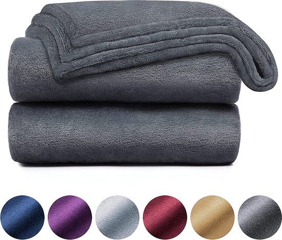 Yoofoss fleece deken tweepersoons/twin extra groot bed fleece dekens sprei  superzacht... | bol.com