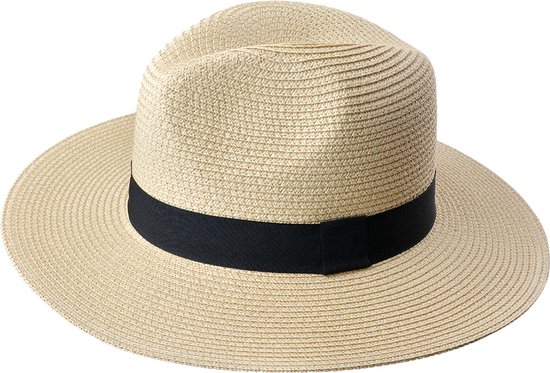 Juleeze Chapeau de femme Beige Paille en papier Chapeau de soleil