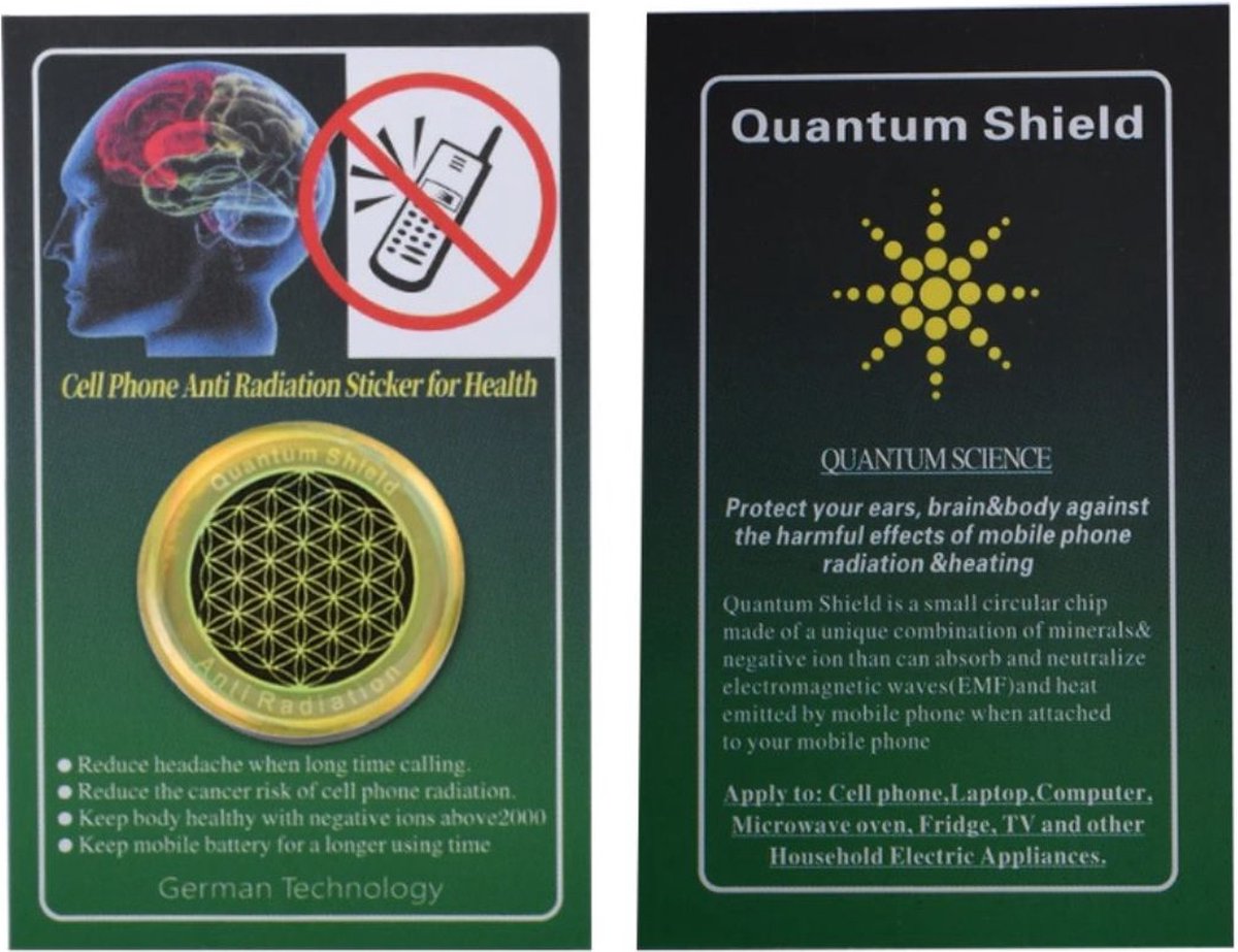 Quantum Shield - Anti Straling Sticker - Electrosmog - Bescherming Tegen Straling - Orgonite - 5G - WiFi EMF - Gold