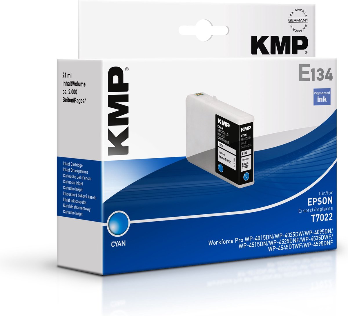 KMP E134 inktcartridge Cyaan
